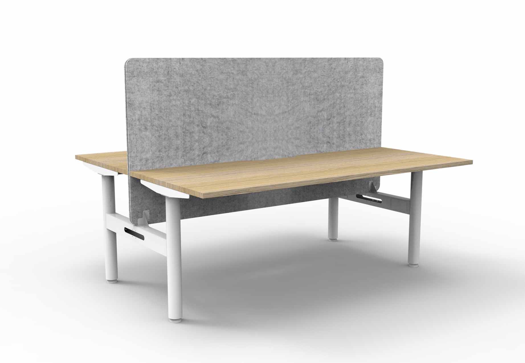 Halo Static Fixed Height Double Sided Workstation - with Eco Screen